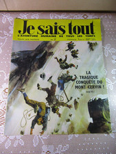 420Y Revue Je Sais Tout N° 2 Tragique Conquête Mt Cervin 26.4 X 33 cm 22/04/1969