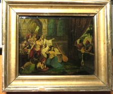 Fixé-sous-Verre XIXème SCENE