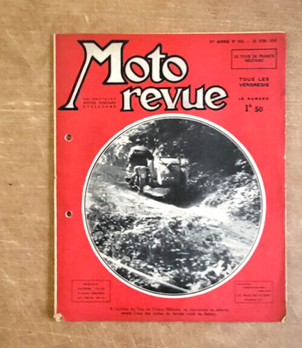 Moto revue 850 juin 1939 - n°850, ;