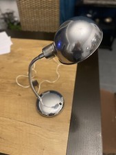 lampe de Bureau Vintage , Pied Chromé, Abat-jour aluminium ,articulée ,flexible