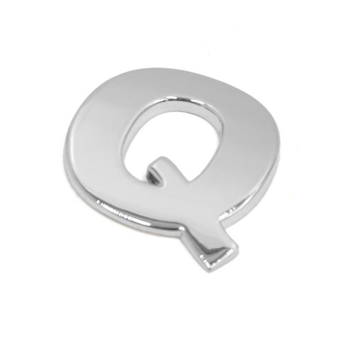 Métal argenté forme lettre - , q