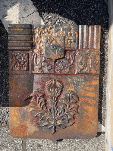 Plaque cheminée fonte - de, en