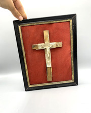 Cadre croix ancienne en nacre