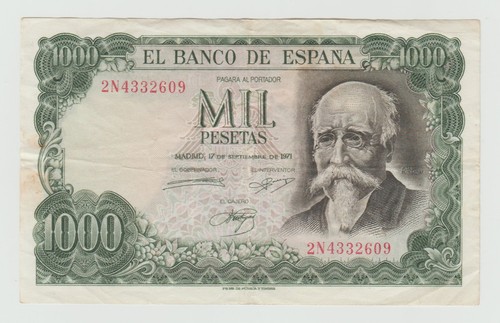 Espagne 1000 pesetas 1971 - 1000,