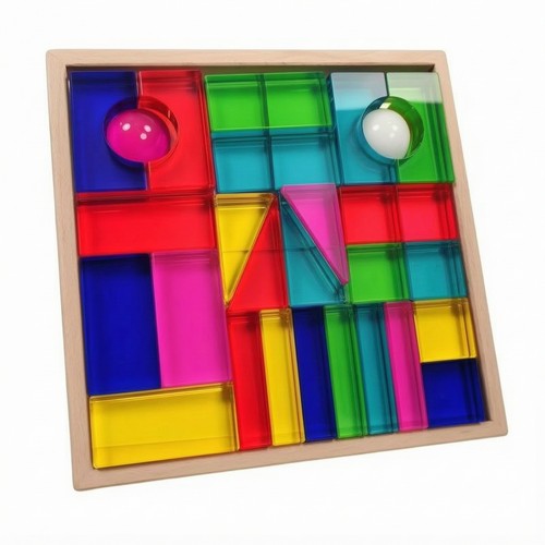 Puzzle bois avec blocs - en,