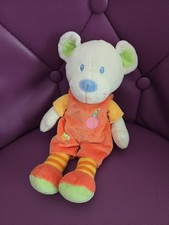Doudou Ours Orange Mots D Enfants 25 Cm