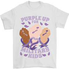 T-Shirt Pour Enfants Militaires Purple Up Army Brats 100% Coton