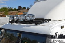 Toit Barre B + Pinces + Leds + Jumbo Spots Pour Renault Midlum Inox - Noir