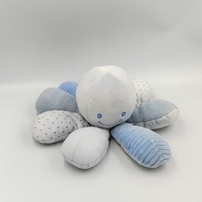 Doudou pieuvre poulpe bleu