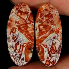 Paire de jaspe en peau de