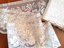 DENTELLE -  210 cm de dentelle de Calais au  filet début XXe - largeur 12 cm