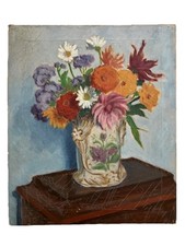 Tableau ancien huile sur toile - tableau,