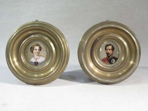 Ancienne paire medaillons - de,