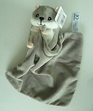 F. DOUDOU PELUCHE ZEEMAN HAMSTER SOURIS BLANC GRIS ROSE MOUCHOIR GRELOT NEUF 