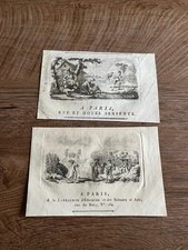 gravure ancienne 18e siècle N413 a paris rue et hotel serpente