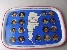 Ancien plateau en métal, Coupe du monde Argentine 1978, équipe de France