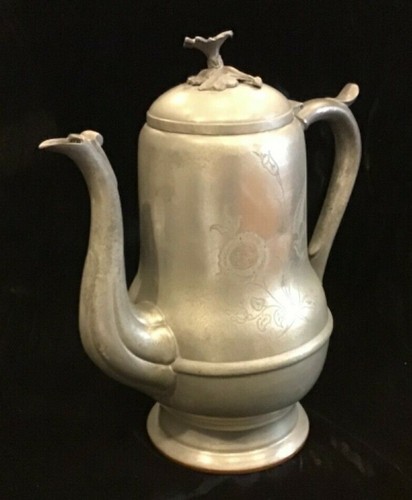 Vintage pewter coffee pot - vintage,