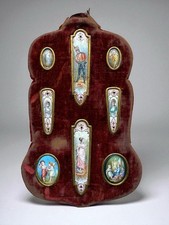 ANTIQUE FRENCH LIMOGES ENAMELS ON COPPER-8 COLLECTIBLE MINIATURES - 19th Century