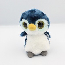 Doudou peluche pingouin bleu