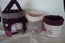 Lot de 3 panières gigogne en