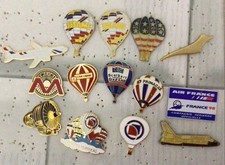 Lot 14 pins Montgolfières,Avions 