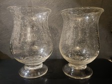 Paire  de PHOTOPHORE en  Verre  Soufflé Bullé de BIOT  , Vase , Ancien 