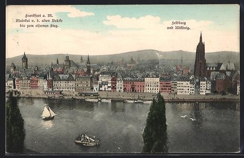 Carte postale vieux francfort - carte,