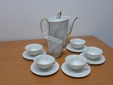 SERVICE À CAFÉ EN PORCELAINE DE LIMOGES 12 PIÈCES ESTAMPILLÉES  SIGNÉES D'ARTOIS