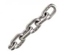 CHAÎNE 6mm EN ACIER INOXYDABLE A4 - 316 CALIBRÉE ANCRE TREUIL DIN 766