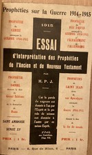 Propheties sur guerre 1914 - propheties,