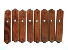 252X48mm, Vintage Lot de 8 anciennes PLaques de Propreté en bois, Porte