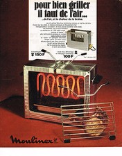 PUBLICITE ADVERTISING 123  1973   MOULINEX   GRILL                        151213