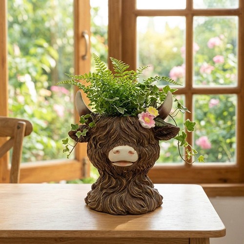 Pot fleurs résine forme - pot, en