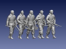 Kit LeSinn 1/72, figurines soldats allemands WW2 non peintes, 5 pièces, hiver