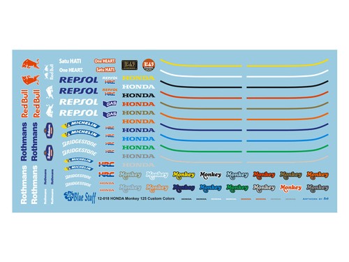 Decals honda 125 monkey - 1/12,