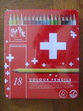 18 + 12 crayons couleurs aquarelle Caran d’Ache , neufs ou peu servis