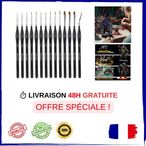 Lot pinceaux fins - de,