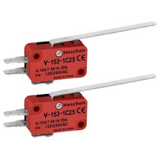 Micro interrupteur V-153-1C25 SPDT à levier long 20A 250VAC lot de 2