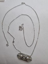 ☆☆   MAGNIFIQUE COLLIER EN OR BLANC 18 CARATS AVEC DIAMANTS    #