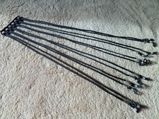 Lot de 6 cordons pour lunettes - noir / nylon / réglable -