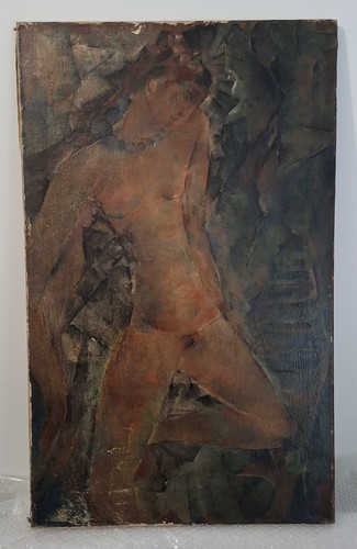 Femme nue huile sur - nue-,