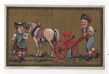 A la Samaritaine - Labourage et semailles - Chromo 9,5 x 6 cm