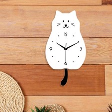 Chat Pendule Mur Wall Clock Mur Ornement pour la cuisine intérieure