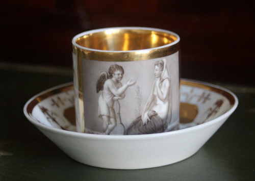 Tasse litron porcelaine de - litron, en