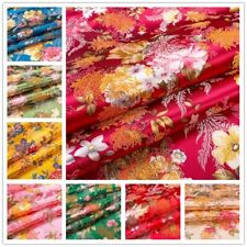 Satin Floral Tissu Faux Soie