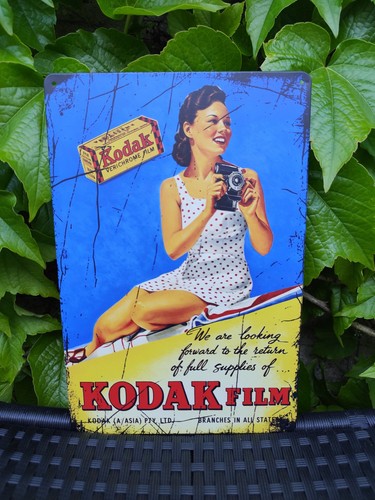 Plaque métal kodak publicité - plaque,