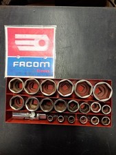 Boîte Douilles Facom 6 Pans Carré 1/2. + Cardan Facom S240 .