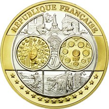 France, Médaille, L'Europe, République Française, STGL, Argent