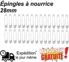 Lot 30 Épingle nourrice 28mm