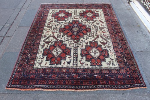 Tapis oriental laine beige - tapis,